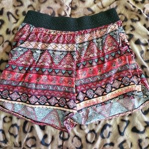 Bohemian Very Comfortable Lounge Shorts with Elastic Waistband